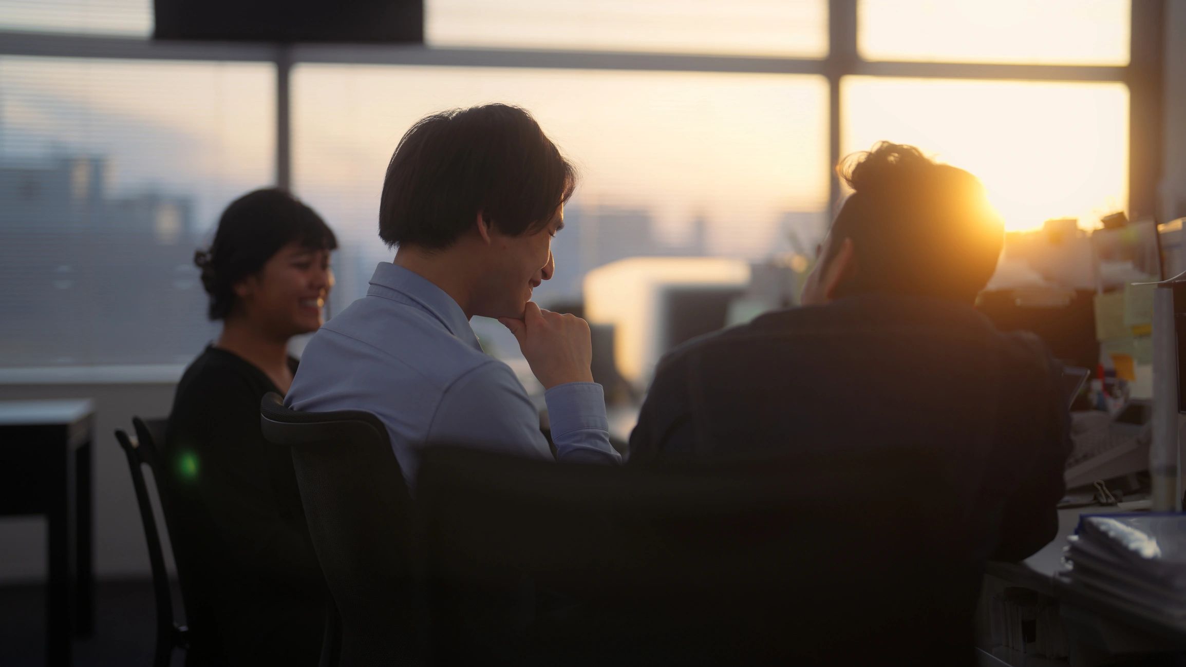 Business team collaborating in an office